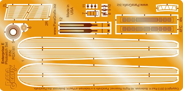 USS Enterprise E Photoetch from ParaGrafix