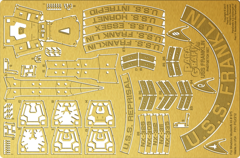 USS Franklin Photoetch Set from ParaGrafix